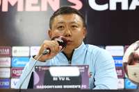 공식 기자회견에 모습 드러낸 北 내고향축구단…리유일 감독 “그저 좋은 성과 위해 최선, 공동응원단? 상관할 문제 아니다”