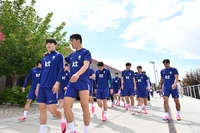 [포토]새 훈련장으로 나서는 축구 대표팀