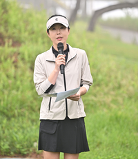 [포토] 자선 골프대회 설명하는 최여진 프로