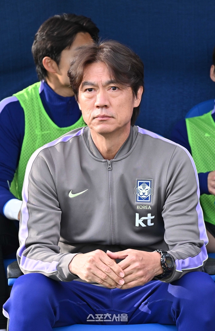 [포토]평가전 앞둔 홍명보 감독