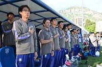 [포토]엘살바도르와의 평가전 치르는 홍명보 감독