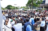 [포토]인산인해 이룬 대표팀 숙소 앞