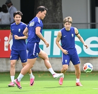 [포토]축구대표팀의 이강인-오현규-양현준