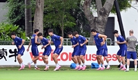 [포토]첫 훈련 시작하는 축구대표팀
