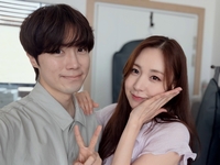 간미연, 남편 황바울과 ‘꿀 뚝뚝’ 투샷...#잘때가젤이뻐