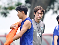 [포토]손흥민과 홍명보 감독