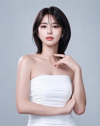 안나경, 짧은 머리와 흰 드레스로 완성한 세련된 우아함