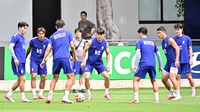 [포토]간단히 회복 훈련하는 축구대표팀