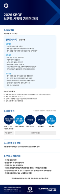 ‘인재 찾습니다’ KBOP, KBO 공식 행사 기획·운영 경력사원 모집