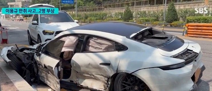 ‘쾅쾅’ 박살난 포르쉐, 사고 현장…이용규 ‘최악의 마지막 페이지’