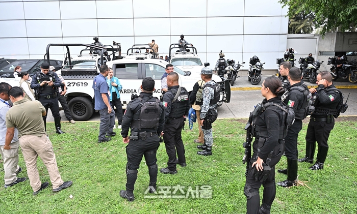 불법 드론 출현 ‘멕시코의 염탐?’…홍명보호 비공개 훈련장 대소동, 현지 군인이 ‘격추’ [SS과달라하라 현장]