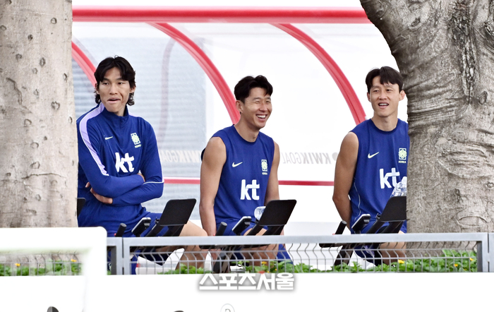 [포토]회복 훈련하는 김승규-손흥민-이재성