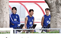 [포토]회복 훈련하는 김승규-손흥민-이재성