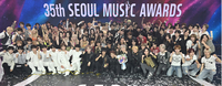 [포토] 포즈 취하는 제35회 서울가요대상 수상자들