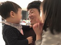‘눈에서 꿀이 뚝뚝’...김민지, 박지성 육아 사진 공개