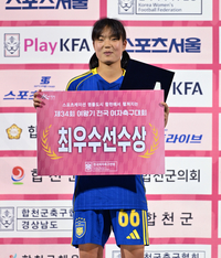 [포토] 현대청운중 허나겸, 여왕기 최우수선수상 수상