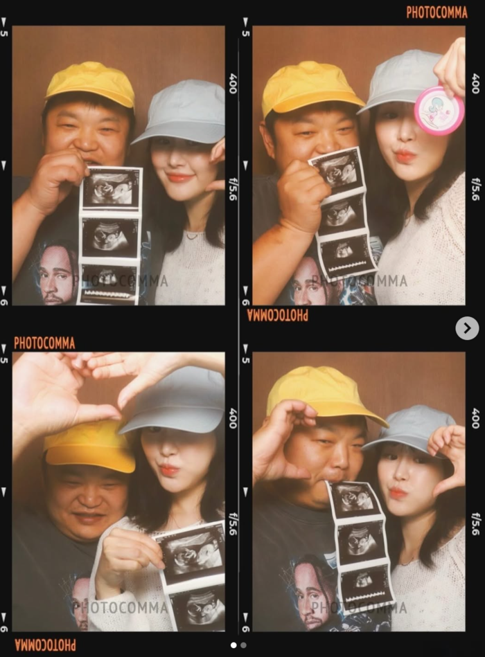 고규필♥에이민, 초음파・임산부 배지 함께한 ‘임신네컷’ “12월에 만나자”
