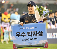 [포토] 한화 문현빈, 우수 타자상 수상