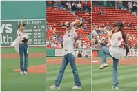 ‘홈런’ 누나 떴다…하지원, 韓 배우 최초 MLB 시구 성료