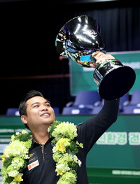 베트남 20위권 선수가 두 번 도전만 PBA 챔피언으로…T.응우옌, 61세 베테랑 사이그너에 4-3 대역전 드라마