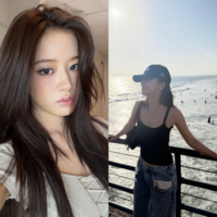 아이브 안유진, LA 햇살 아래 드러낸 ‘넘사벽’ 쇄골·직각 어깨…귀여운 ‘눈밑 패치’ 반전 일상까지