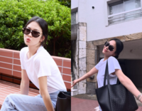 송혜교, 흰 티+청바지도 화보처럼…변함없는 우아美