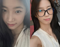 르세라핌 카즈하, 안경 하나로 분위기 확 달라졌다…패션 감각 빛난 사복룩