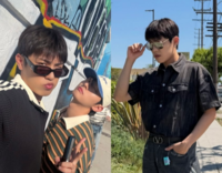 박우진, LA에서 포착된 ‘국민 남동생’…‘짱구미’ 가득