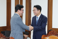 조정식 국회의장, 김민석 민주당 신임 당대표 접견