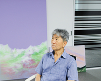 전통 서예 붓과 서양 채색 기법의 융합, 신 장르 개척 다층적 미학 작품 주목