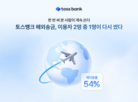 토스뱅크 해외송금 재이용률 54%…호주·캐나다·영국은 60% 넘어