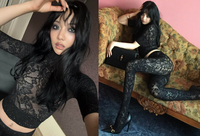 에스파 닝닝 맞아? 올블랙 시스루로 완성한 고혹적 아우라