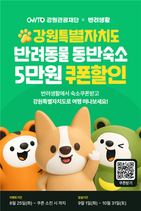 강원관광재단, ‘2026 반려동물 숙박대전’ 진행