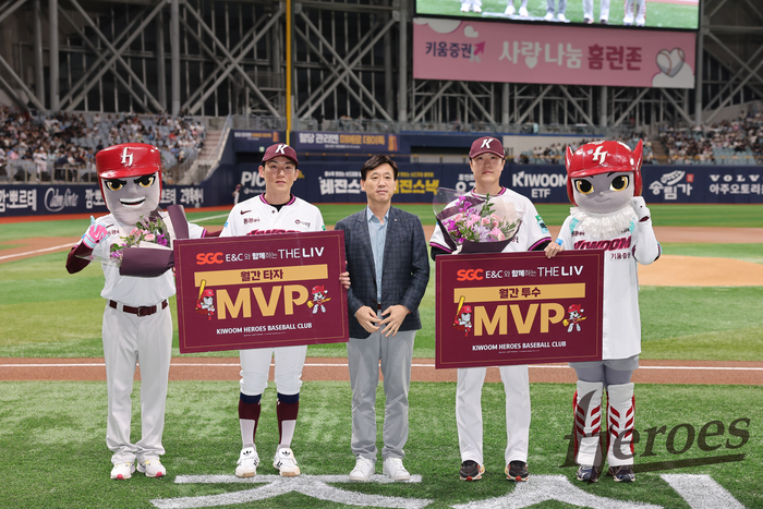 키움 8월 빛낸 투타는 누구? ‘ERA 2.25’ 박진형-‘타율 0.387’ 서건창, THE LIV MVP 선정