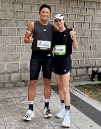 진태현, 암 수술 1년 만에 21km 완주…“다 필요없고 아내가 제일 예뻐”