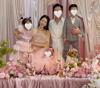 ‘결혼식급 클래스’...박현선·이필립 부부, 셋째 딸 백일잔치 공개