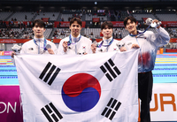 ‘일본 넘고’ 은메달 딴 남자 계영 400ｍ, 만족은 없다 “3분10초대 도전할 것” [SS도쿄in]