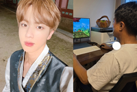 BTS 진, 금쪽이 모먼트…父에 강제 게임 교육 “참 즐거워”