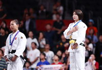 “영전에 금메달 바치겠다” 할머니 ‘유언’에, ‘한국’ 국적 택한 허미미…日 땅에서 ‘金’→애국가까지[SS나고야in]