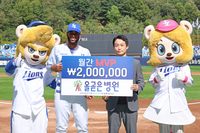 ‘4홈런·19타점 맹타’ 삼성 디아즈, 올곧은병원 9월 MVP 수상