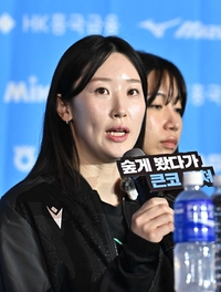 [포토]창단팀 첫 시즌 각오 밝히는 SOOP 수퍼스의 고예림