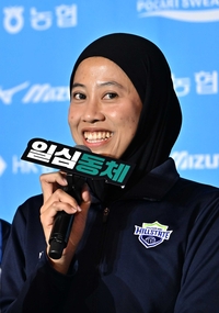 [포토]현대건설에서 뛰게 된 메가