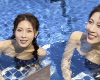 “주식이 두부·토마토” 하지원, 수영복 몸매 완성한 철저한 자기 관리