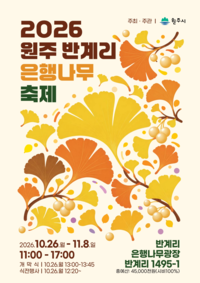 원주시, 10월 26일~11월 8일 반계리 은행나무 축제
