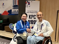이상현 대한사이클연맹 회장, 장애인AG 선수단 격려