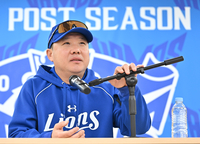 [포토] 박진만 감독 ‘비 오면 경기는 좀...’