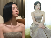 “단발 여신의 우아한 홍콩 밤”…김유정, 튜브톱 드레스로 완성한 고혹 비주얼