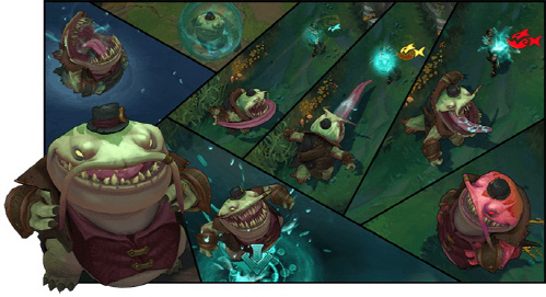 신규 챔피언 탐 켄치 플레이 장면