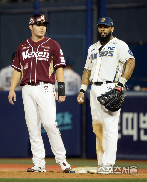 [SS포토]홈런왕 경쟁 벌이는 박병호와 테임즈