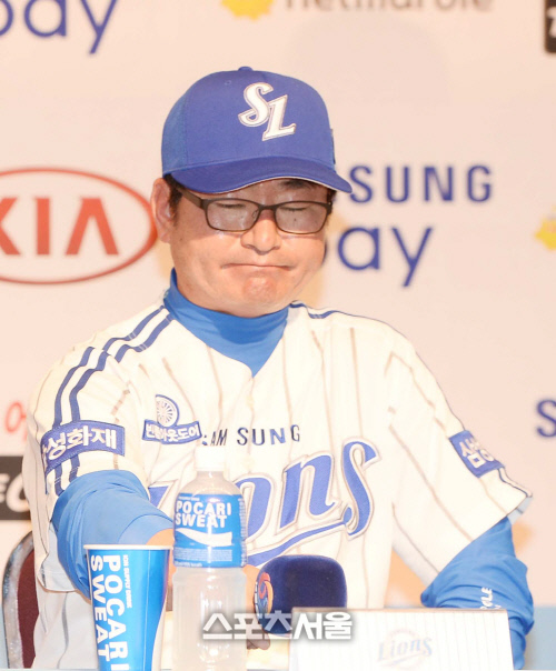 [SS포토]미디어데이 류중일, 도박 연루 선수들 생각하면 아쉬움이